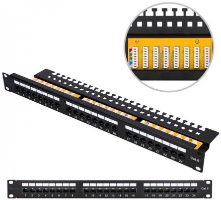 Extralink CAT6 UTP 0.5U, Patchpanel