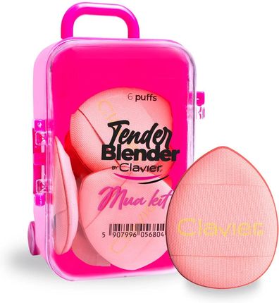 Clavier Tender Blender Zestaw Mini Gąbek Do Makijażu Mua Kit 6szt. Pink