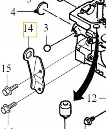 Volvo C30 S40 V50 S80 V70 Wspornik Ucho Montażowe Głowicy 2.0D 30750351