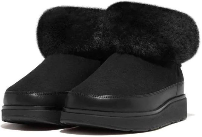 Fitflop Women Mini Double-Faced Shearling Boots |GS6-090| All Black main image 0