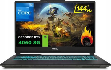 Laptop Gaming MSI Cyborg i7-12650H 15,6' 144Hz DDR5 32GB SSD 1000GB RTX 4060 W11