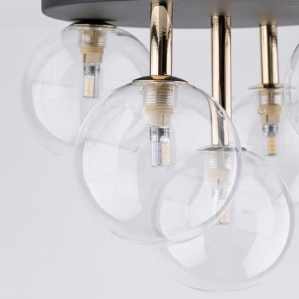 Tk Lighting - Lampa Sufitowa Nilos 5Xg9 Czarny/Transparentny (758) - zdjęcie 4