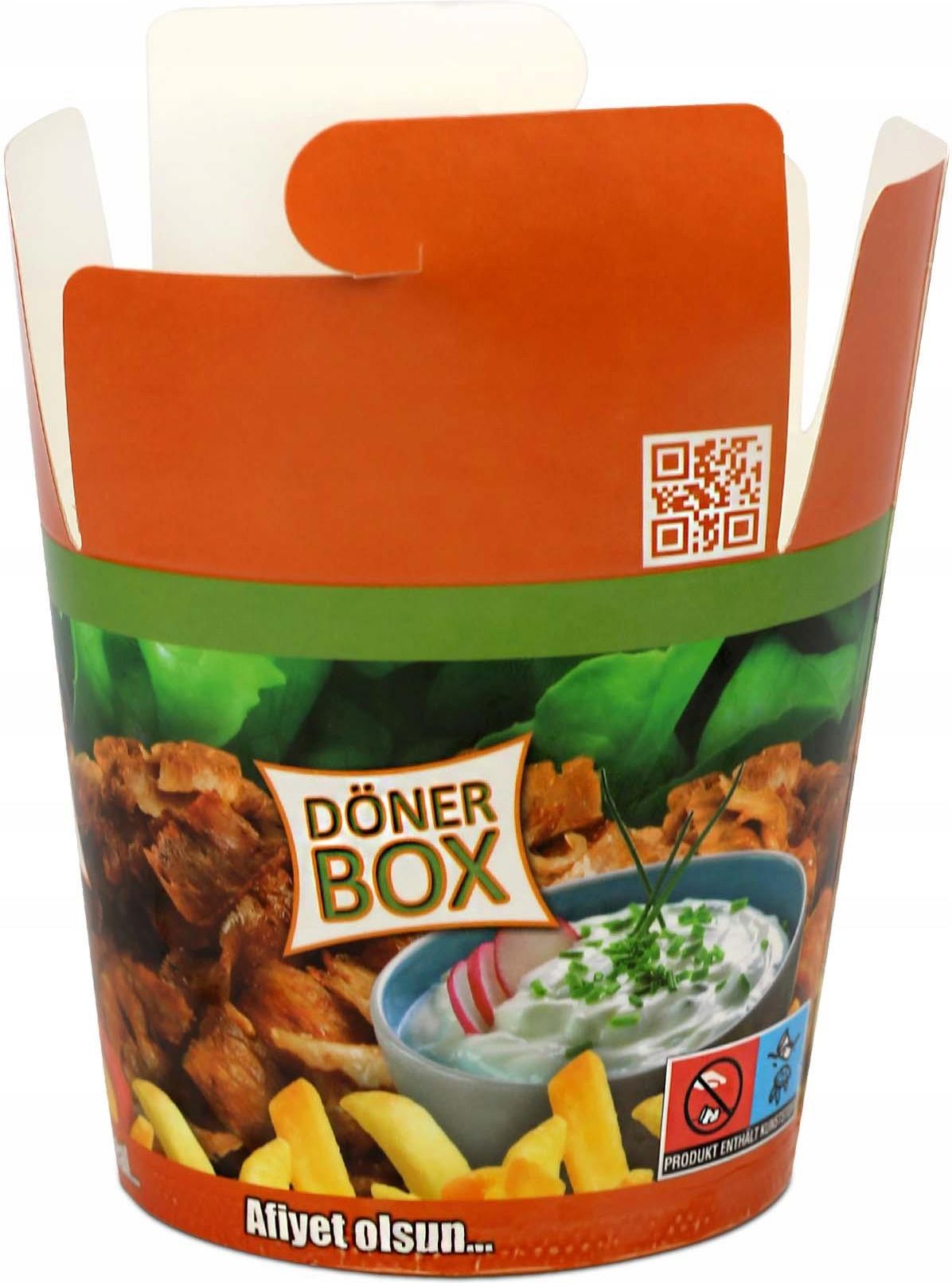 Dubaifood Opakowanie Doner Kebab Box 500Ml 16Oz Nadruk 50szt. Food ...
