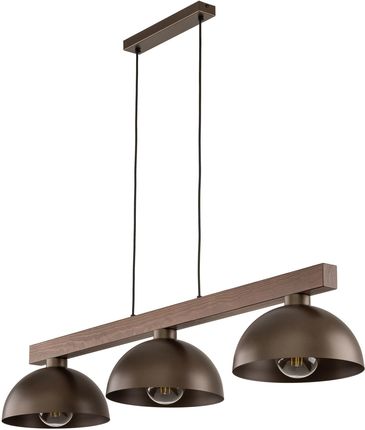 Tk Lighting - Lampa Wisząca Oslo 3Xe27 Czarny/Brązowy (6299)