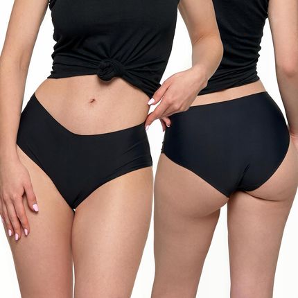 Moraj damskie Figi cięte Laserowo gładkie majtki Maxi Bikini XL