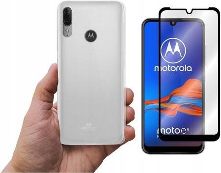 Mercury Etui Jelly Do Motorola Moto E6 Plus Bezbarwny Case I Szkło 9D