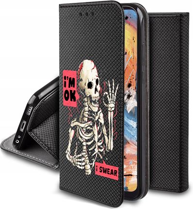 Krainagsm Etui Do Tecno Spark Go 2023 Magnet Case Portfel Szkło Ochronne 9H