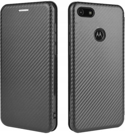 Sprawa Dla Motorola Moto E6 Play Z Podpórką Na Karty Magnetyczne Włókno Do