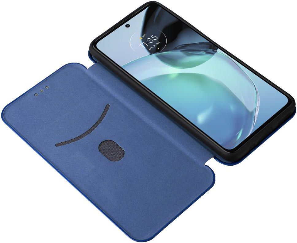 BoerHang Custodia per Motorola Moto G72, Slot per Schede, Staffa, Cover Pelle PU Flip Portafoglio per Motorola Moto G72.(Blu