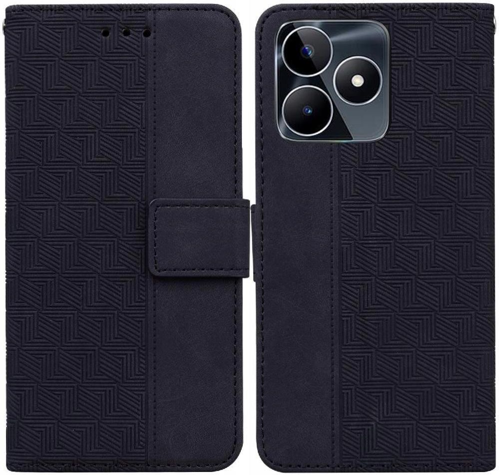 Custodia Libro Realme C53 Con Quadrifoglio Fortunato, Portafoglio Con Tasche E Supporto, Blu