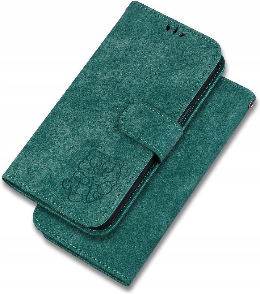 WBWONE Leather Folio Cover Per Nokia C12, Custodia A Portafoglio Rossa Con Supporto E Slot Per Carte - 2