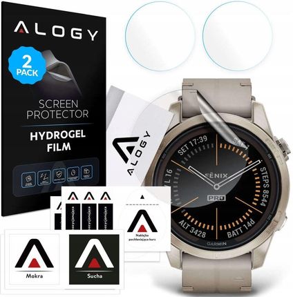 Alogy 2X Folia Ochronna Hydrożelowa Do Smartwatcha Garmin Fenix 7S Pro