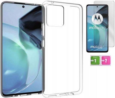 Martech Etui Przezroczyste 2Mm Do Motorola Moto G72 Szkło Hartowane Ochrona