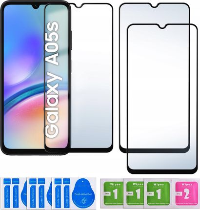 Krainagsm 3X Szkło Hartowane Do Samsung Galaxy A05S Pełne Cały Ekran Zestaw 3