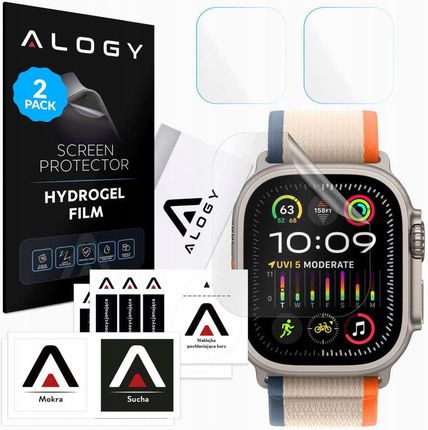 Alogy 2x Folia Ochronna Hydrożelowa Do Smartwatcha Do Apple Watch Ultra 2 49MM