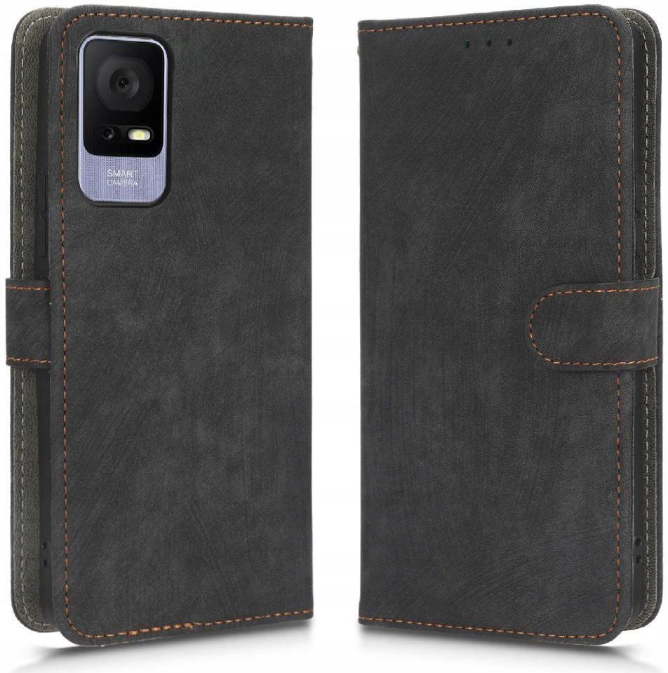 Custodia A Libro In Pelle PU Con Portafoglio Per TCL 405/406 – Rossa, Con Slot Per Carte E Supporto