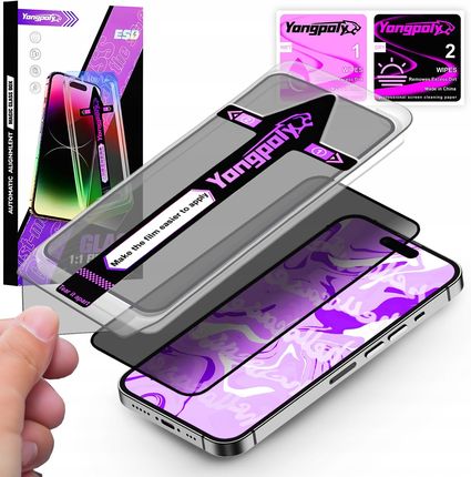 Hello Case Szkło Magic Glass Do Iphone 15 Pro Ezfit Prywatyzujące Na Cały Ekran 9H