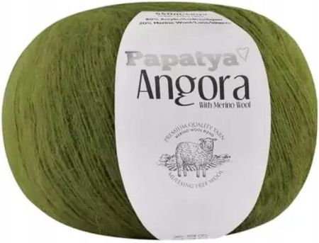 Papatya Włóczka Angora Cienka Khaki 5820 A6950