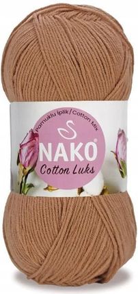 Nako Włóczka Cotton Luks 100G Bawełna Akryl 97557 Brąz COTTONLUKS97557