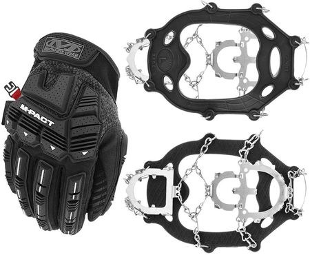 Rękawice Mechanix Wear ColdWork M-Pact + raczki na buty Himalaya 12 Pro - zestaw