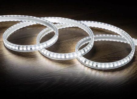 Jpc Taśma Led 2835 230V 12W Biała Zimna Cięta Co 10Cm (TC10CM230VW)