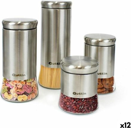 Quttin Słoik Stal Szkło 11,5X11,5X23,5Cm 12Szt. 1700Ml (S2230490)