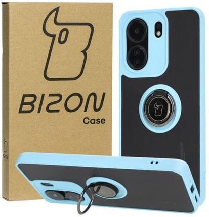 Bizon Etui Case Hybrid Ring Do Xiaomi Redmi 13C Poco C65 Błękitne
