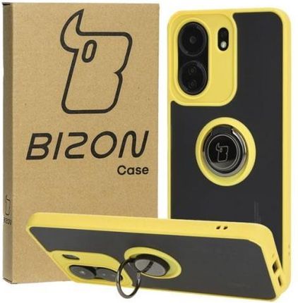 Bizon Etui Case Hybrid Ring Do Xiaomi Redmi 13C Poco C65 Żółte