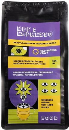 Przyjaciele Kawy Ziarnista Specialty Bff Espresso Brazylia Mogiana Tanzania Burka 500g