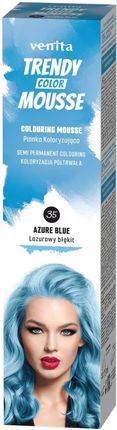 Venita Trendy Color Mousse Pianka Koloryzująca Do Włosów 35 Azure Blue Lazurowy Błękit 75 ml
