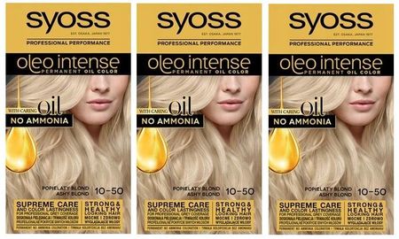 Syoss Farba Oleo Intense10-50 Popielaty Blond 3 Szt.