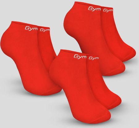 GymBeam Skarpety Ankle Socks 3Pack Hot Red