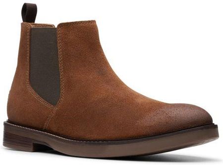 Buty zimowe Clarks Paulson Up kolor dark tan suede 26147142