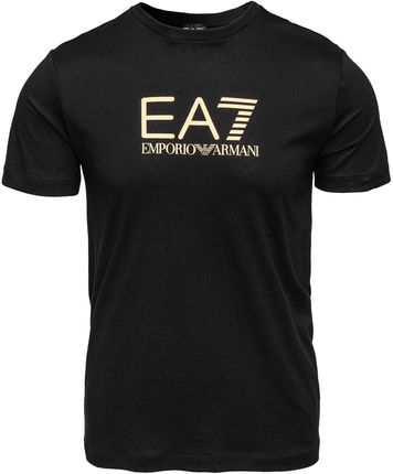Męska Koszulka z krótkim rękawem Ea7 Emporio Armani Train Gold Label M Tee SS Pima JS Big Logo 3Dpt08Pjm9Z1200 – Czarny