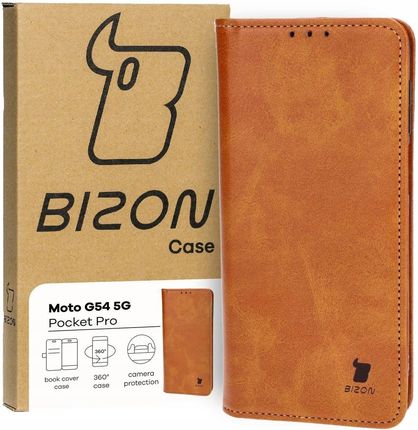Bizon Etui Case Pocket Pro Do Motorola Moto G54 5G Brązowe
