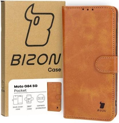 Bizon Etui Case Pocket Do Motorola Moto G84 5G Brązowe