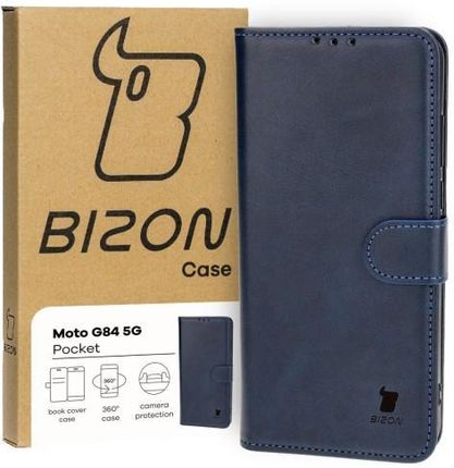 Bizon Etui Case Pocket Do Motorola Moto G84 5G Granatowe