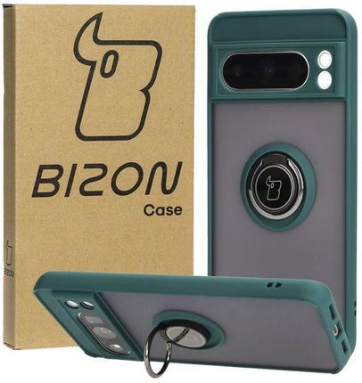 Bizon Etui Case Hybrid Ring Do Google Pixel 8 Pro Ciemnozielone