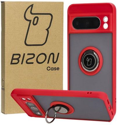 Bizon Etui Case Hybrid Ring Do Google Pixel 8 Pro Czerwone