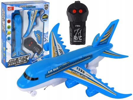 Leantoys Samolot Zdalnie Sterowany R/C Światła Niebieski Diy