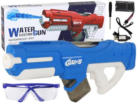Lean Toys Duży Pistolet Na Wodę Niebieski 750Ml Wodoszczelny Okulary
