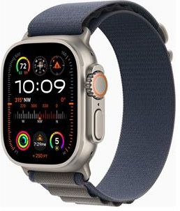 Apple Watch Ultra 2 GPS+Cellular Koperta 49mm z tytanu w kolorze naturalnym z opaską alpine w kolorze niebieskim (MREP3ULA)