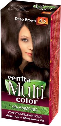 Venita Multicolor Pielęgnacyjna Farba Do Włosów 4.5 Ciemny Brąz