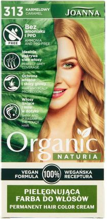 Joanna Farba Do Włosów Naturia Organic Pielęgnująca 313 Karmelowy 100 ml