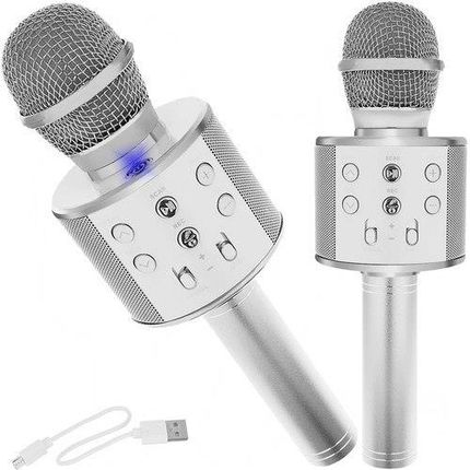Izoxis Mikrofon Karaoke Srebrny 22188