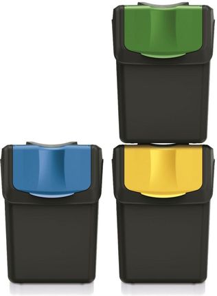 Prosperplast Kosz Na Śmieci Keden Sorti Box - Czarny Recykling (CEN80969)