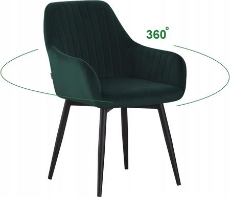 Krzesło Obrotowe Tapicerowane Nowoczesne Bernard Do Salonu Zielone