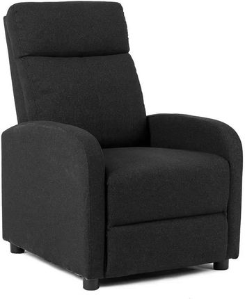 Elior Czarny Relaksacyjny Fotel Z Podnóżkiem   Alho 3X