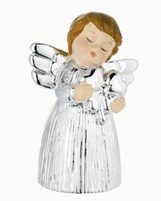 Figurka Aniołek Na Prezent Srebrny Z Sercem Dekoracyjny   Rozmiar  H 8 Cm   Sku  Bg2155 06