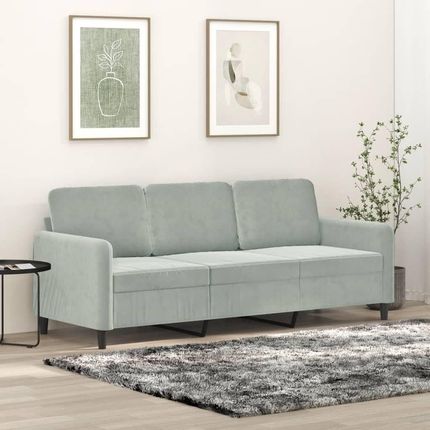 Vidaxl 3 Seater Sofa Light Gray 70.9" Velvet
